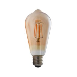 Kit 5 Lâmpada Filamento de Led Poptem St64 4w 220v 14cm Decorativa Transparente - 4