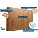 Ver imagem 5 de Guarda Roupa Casal 6 Portas e 6 Gavetas C- Pés Lucca Premium Naturale Rufato
