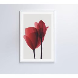 Quadro Pintura 2 Rosas 80x120 Cm Tecido Canvas - 5