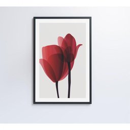 Quadro Pintura 2 Rosas 80x120 Cm Tecido Canvas - 3