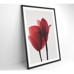 Quadro Pintura 2 Rosas 80x120 Cm Tecido Canvas - 8