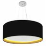 Pendente Cilíndrico Preto e Amarelo MJ-4142 Para Mesa de Jantar e Estar - 1