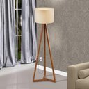 Ver imagem 1 de Luminária de Chão Classic Madeira Off White - Tebarrot