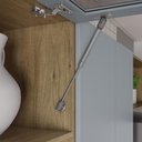 Ver imagem 3 de Armário Aéreo Porta de Vidro Nicho Vinho Branco Bertolini