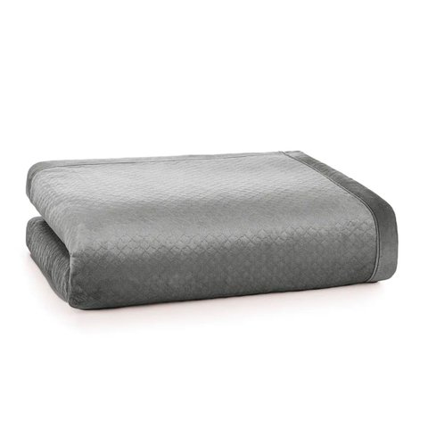 Cobertor King de Sherpa e Flanel Fleece Karsten 290x260 Cm Eliot Metal