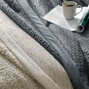 Ver imagem 3 de Cobertor King de Sherpa e Flanel Fleece Karsten 290x260 Cm Eliot Metal
