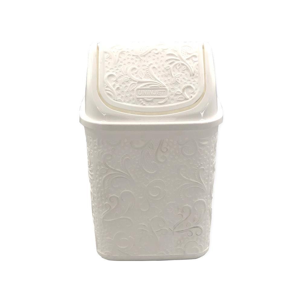 Kit 03 Cesto de Lixo Basculante Lixeira de Pia 4,5 L Branco - 1
