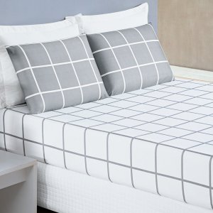 Jogo de Cama Austin Queen 03 Peças - Cinza