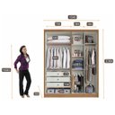 Ver imagem 5 de Guarda Roupa Solteiro com Espelho, 4 Portas e 3 Gavetas Moderni Plus Novo Horizonte Cumaru Novo Hori
