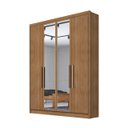 Ver imagem 1 de Guarda Roupa Solteiro com Espelho, 4 Portas e 3 Gavetas Moderni Plus Novo Horizonte Cumaru Novo Hori