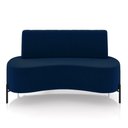 Ver imagem 2 de Sofá Living Decorativo 2 Lugares 1,60m Katara Pés de Ferro Veludo Azul G33 - Gran Belo