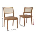 Ver imagem 3 de Mesa de Jantar Redonda Pitanga com 4 Cadeiras Estofadas Tamarindo Corino Kaki Natuem