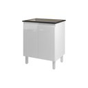 Ver imagem 1 de Balcão de Cozinha Fabi para Fogão Cooktop 5 Bocas Móvel Armário Funcional Branco Mobília Decor