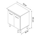 Ver imagem 2 de Balcão de Cozinha Fabi para Fogão Cooktop 5 Bocas Móvel Armário Funcional Branco Mobília Decor