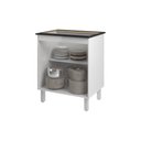 Ver imagem 5 de Balcão de Cozinha Fabi para Fogão Cooktop 5 Bocas Móvel Armário Funcional Branco Mobília Decor