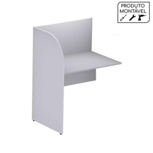 Baia CONTINUAÇÃO FECHADA para Atendimento 1,20×0,80×0,60m c/ FUNDO – NEW CITY – CINZA/CINZA – 24013