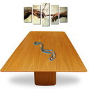 Ver imagem 2 de Mesa de Jantar Retangular Duo 235x122cm em Freijo Modelar