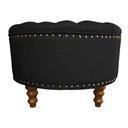 Ver imagem 3 de Puff Amora 60 Cm Suede Bege Slk Decor Amara Preto