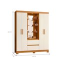 Ver imagem 3 de Guarda Roupa Olivia Cinamomo Off White