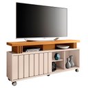 Ver imagem 6 de Rack Bancada para Sala Ambiente Rivera 1.3 Off White Cinamomo – Hb Móveis