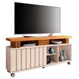 Rack Bancada para Sala Ambiente Rivera 1.3 Off White Cinamomo – Hb Móveis - 6