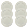 Kit Prato de Sobremesa Tassel Porcelana Branca - 6 Peças - 1