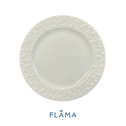Kit Prato de Sobremesa Tassel Porcelana Branca - 6 Peças - 2