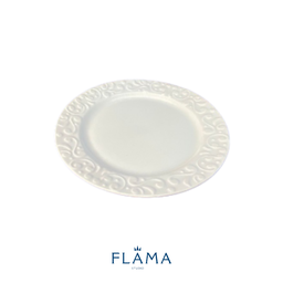 Kit Prato de Sobremesa Tassel Porcelana Branca - 6 Peças - 3