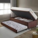 Ver imagem 3 de Bicama Box Baú Suede 88x188 com Colchão Ecoline D33 Ecoflex