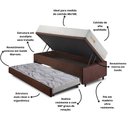 Ver imagem 6 de Bicama Box Baú Suede 88x188 com Colchão Ecoline D33 Ecoflex