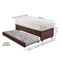 Ver imagem 2 de Bicama Box Baú Suede 88x188 com Colchão Ecoline D33 Ecoflex