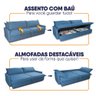Sofá Cama Baú Ravello sem Caixa 2,76m Linho 3 Lugares - 5