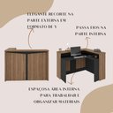 Ver imagem 5 de Balcão para Escritório para Atendimento/recepção Nogal/preto