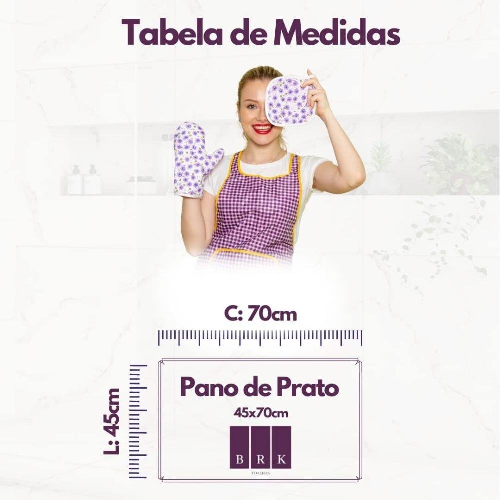 Kit 5 Pano de Prato Super Luxo Atoalhado Premium Gourmet Beka - Marrom - 4