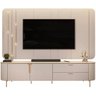 Rack Celine com Painel Celine para Tv até 75 Polegadas com Led 2 Portas 2 Gavetas Dj Cor Off White - 1