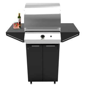 Churrasqueira Americana a Gás Natural com Grelha Dupla em Aço Inox Acendimento Bivolt Saro Preto