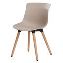 Ver imagem 1 de Cadeira Eames Saarinen Joly Anm6708f Anima Office Polipropileno Nude Base em Madeira Fixa
