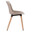 Ver imagem 4 de Cadeira Eames Saarinen Joly Anm6708f Anima Office Polipropileno Nude Base em Madeira Fixa