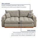 Ver mais imagens de Sofá Cama Retrátil e Reclinável 4 Lugares 240cm Pés em Madeira Madrid