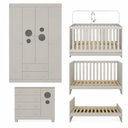 Ver imagem 7 de Quarto de Bebê Completo com Berço Americano 3 em 1 com Colchão Pirulito Multimóveis MP4629 Off White