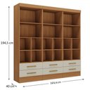 Ver imagem 4 de Estante para Livros Modulare 6 Gavetas 12 Prateleiras Cinamomo/off White - Panorama Móveis