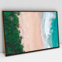 Ver imagem 1 de Quadro Decorativo Beira Mar em tela Canvas TACOLADO PAPEL DE PAREDE Moldura Flutuante 4,5cm Freijó 9