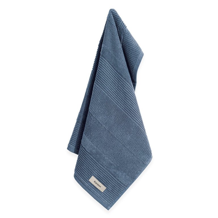 Toalha de Rosto Karsten Realce 100% Algodão 48cm X 70cm - Azul Sereno