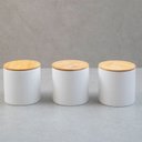 Ver imagem 4 de Kit 3 potes dolomita com tampa de bambu zig zag 900ml - Oikos