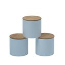 Ver imagem 1 de Kit 3 potes dolomita com tampa de bambu zig zag 900ml - Oikos