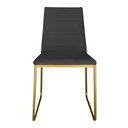 Ver imagem 2 de Kit 3 Cadeiras de Jantar Lille Base Aramado Gold Veludo Cinza - Montanaris Decor