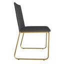 Ver imagem 3 de Kit 3 Cadeiras de Jantar Lille Base Aramado Gold Veludo Cinza - Montanaris Decor