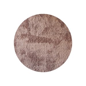 Tapete Redondo 0,80cm Quarto Sala Escritório Pelo Macio.:nude