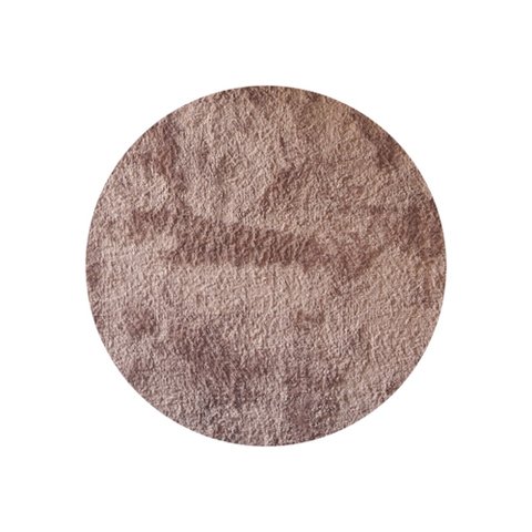 Tapete Redondo 0,80cm Quarto Sala Escritório Pelo Macio.:nude