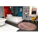 Ver imagem 2 de Tapete Redondo 0,80cm Quarto Sala Escritório Pelo Macio.:nude